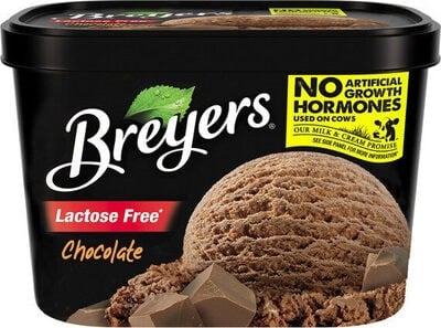 Breyers Chocolate Lactose Free Light Ice Cream package