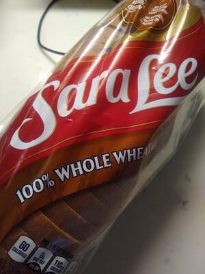 Sara Lee 100% Whole Wheat Bread package