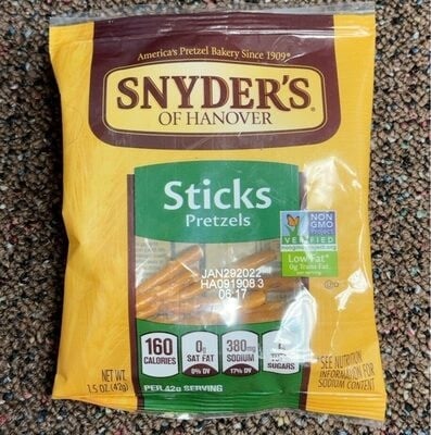 Snyders Of Hanover Pretzel Sticks package