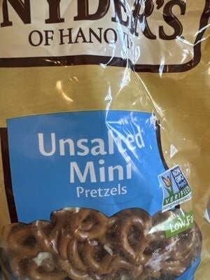 Snyders Of Hanover Unsalted Mini Pretzels package