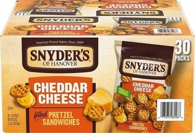Snyders Of Hanover Pretzel Sandwiches, Cheddar Cheese, Snack Packs package