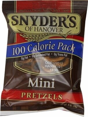 Snyders Of Hanover Mini Pretzels, 100 Calorie Individual Packs package