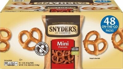 Snyders Of Hanover Mini Pretzels, Individual Packs package