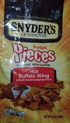 Snyders Of Hanover Pretzel Pieces, Hot Buffalo Wing packaging