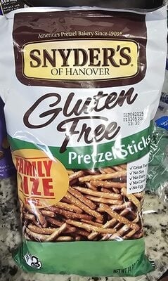 Snyders Of Hanover Gluten Free Pretzel Sticks packaging