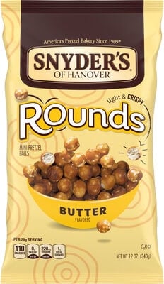 Snyders Of Hanover Butter Flavored Rounds Mini Pretzel Balls packaging
