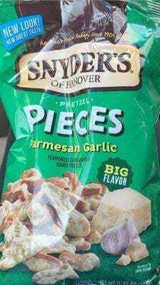 Snyders Of Hanover Parmesan Garlic Flavored Pretzel Pieces packaging