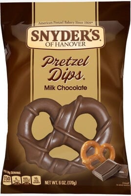 Snyders Of Hanover Pretzels, Milk Chocolate Covered packaging