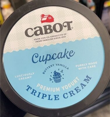 Cabot Cupcake Triple Cream Premium Yogurt packaging