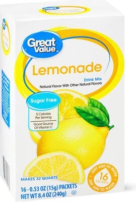 Great Value Lemonade Drink Mix packaging