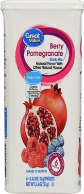 Great Value Berry Pomegranate Drink Mix packaging