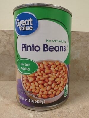 Great Value No Salt Added Pinto Beans package