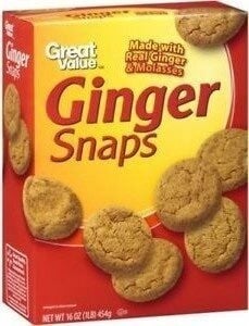 Great Value Ginger Snaps packaging