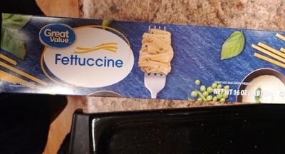 Great Value Enriched Macaroni Product, Fettuccine package