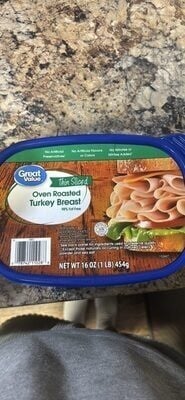 Great Value Oven Roasted Thin Sliced Turkey Breast packaging