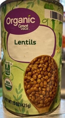 Great Value Organic Lentils package