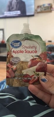 Great Value Strawberry Applesauce package