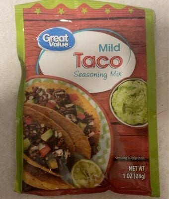 Great Value Mild Taco Seasoning Mix packaging