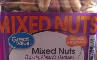 Great Value Roasted & Salted Mixed Nuts package