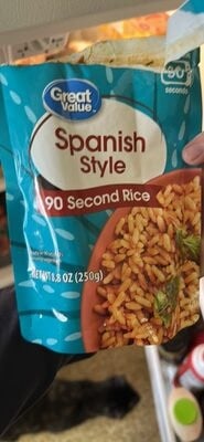 Great Value Spanish Style 90 Second Rice packaging