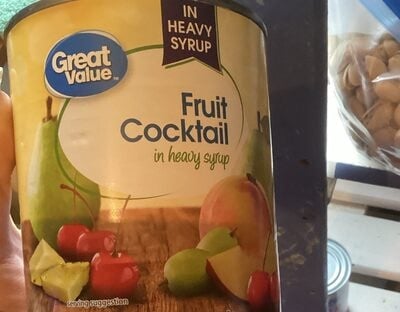 Great Value Fruit Cocktail In Heavy Syrup package