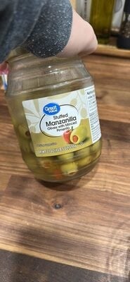 Great Value Stuffed Manzanilla Olives With Minced Pimento packaging