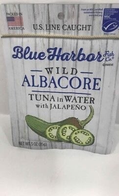 Blue Harbor Fish Co. Wild Albacore Tuna In Water With Jalapeno packaging