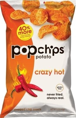 Popchips Crazy Hot Potato Popped Chip Snack packaging