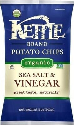 Kettle Foods Kettle Brand Potato Chips, Sea Salt & Vinegar package