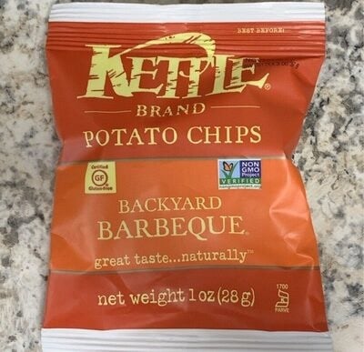 Kettle Backyard Barbeque Potato Chips packaging