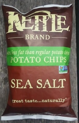 Kettle Foods Kettle Brand Potato Chips, Less Fat Sea Salt package