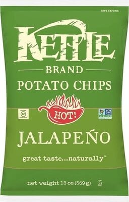 Kettle Foods Kettle Brand Potato Chips, Jalapeno, Party Size package