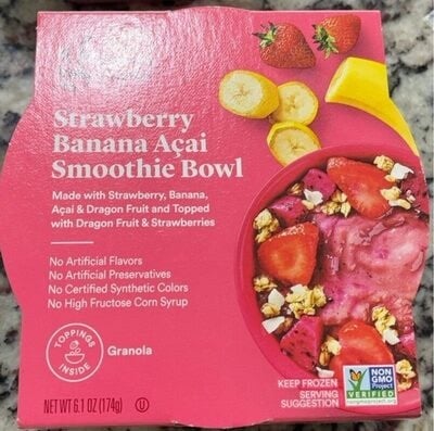 Good & Gather Strawberry Banana Acai Smoothie Bowl package
