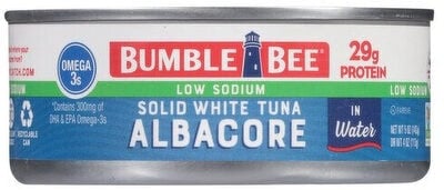 Bumble Bee Solid White Albacore In Water Tuna package