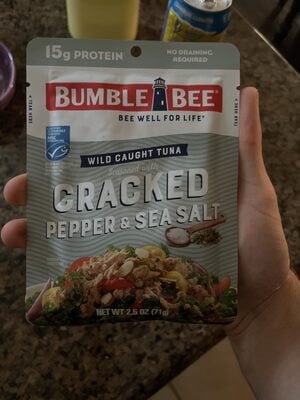Bumble Bee Seasoned With Cracked Pepper & Sea Salt Wild Caught Tuna packaging