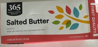 365 Butter, Salted 4 Quarters package