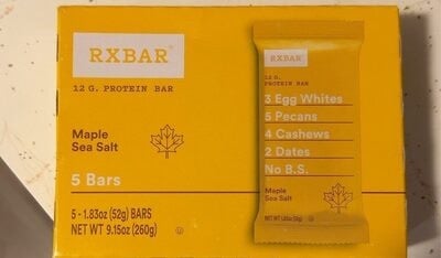Rxbar Maple Sea Salt Protein Bars packaging