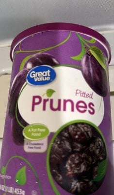 Great Value Pitted Prunes packaging