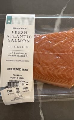 Trader Joe's Fresh Salmon packaging