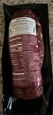 Trader Joe's Balsamic Rosemary Beef Steak Tips packaging
