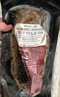 Trader Joe's Balsamic Rosemary Steak Beef Tips packaging