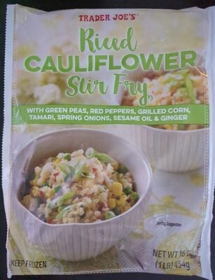 Trader Joe's Riced Cauliflower Stir Fry packaging