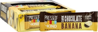 Pressed Banana Dark Chocolate Fruit Bar packaging
