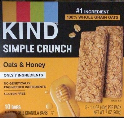 Kind Oats & Honey Granola Bars packaging