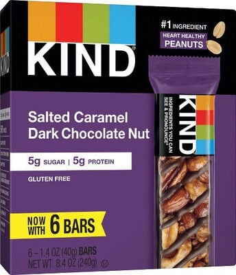 Kind Salted Caramel Dark Chocolate Nut Bars packaging