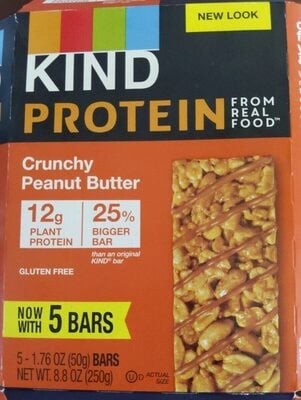 Kind Crunchy Peanut Butter Protein Bars packaging