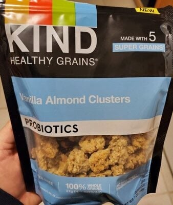 Kind Vanilla Almond Clusters Probiotics Granola package