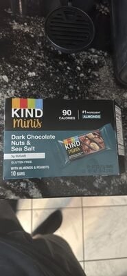 Kind Dark Chocolate Nuts & Sea Salt Minis Bars packaging