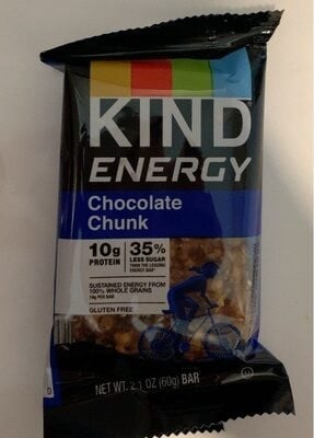 Kind Chocolate Chunk Energy Bar packaging