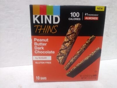 Kind Peanut Butter Dark Chocolate Thins Bars packaging